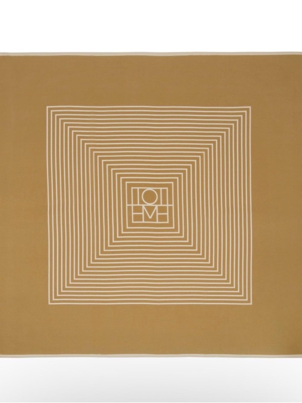 Authentic TOTEME Centered Monogram Silk Scarf - Beige (NWOT/Never Worn)